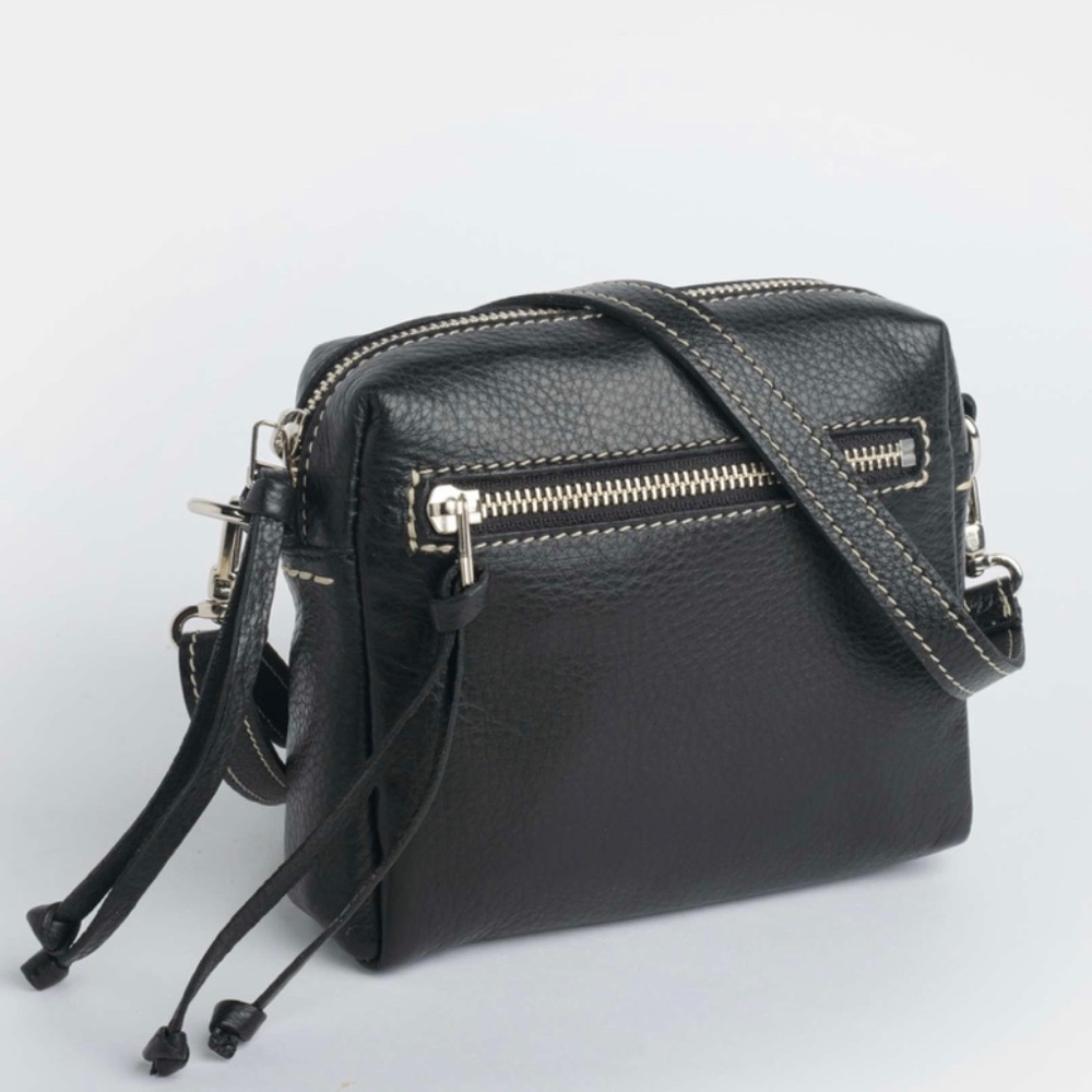 Roots Leather Crossbody Pouch